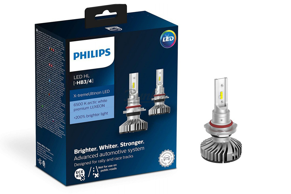 PHILIPS HB3/HB4 12V Лампа Ultinon LED, X2