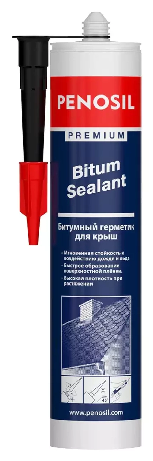 Герметик битумный для кровли Penosil Premium Bitum Sealant, 280 мл, черный---