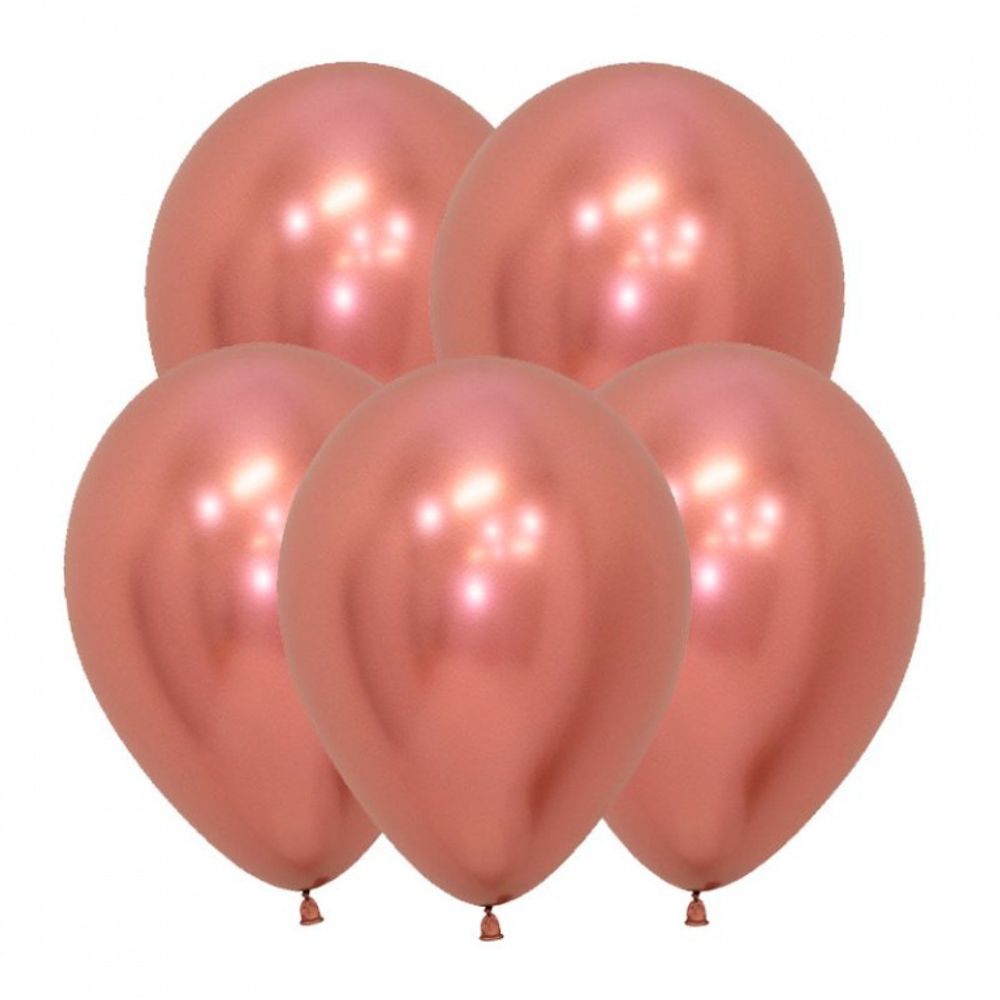 S Шар 5"/13 см Рефлекс золото розовое хром (БГ-7) 