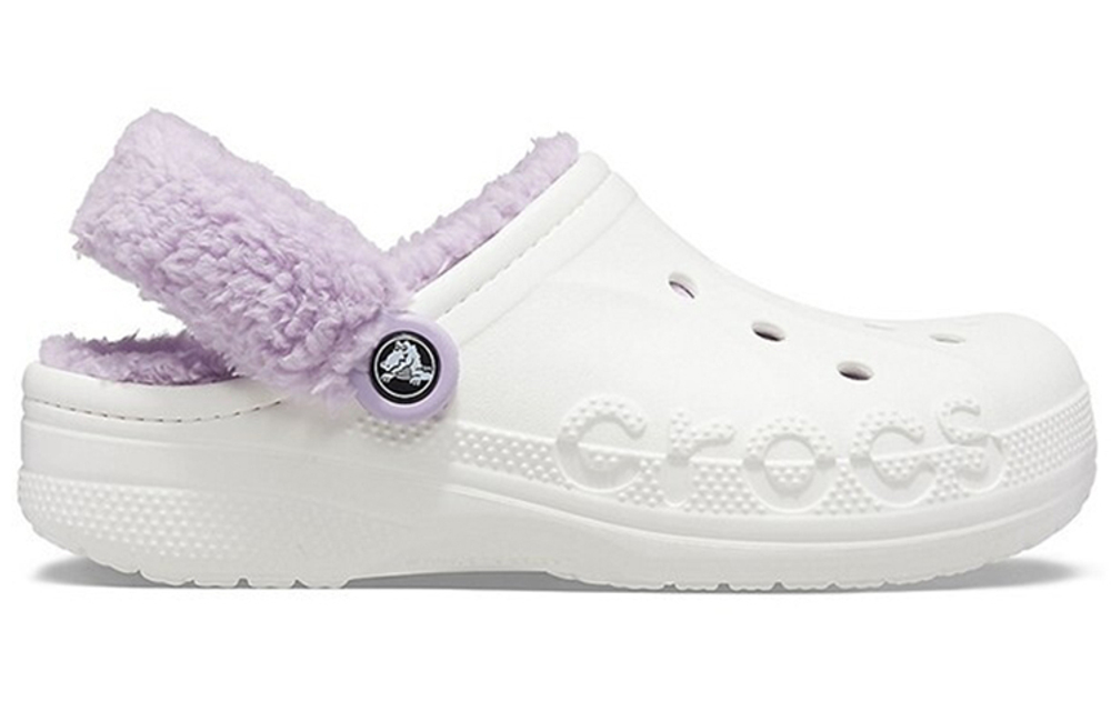 Crocs Classic clog comfortable and breathable casual sports sandals for men and women with the same style white and purple