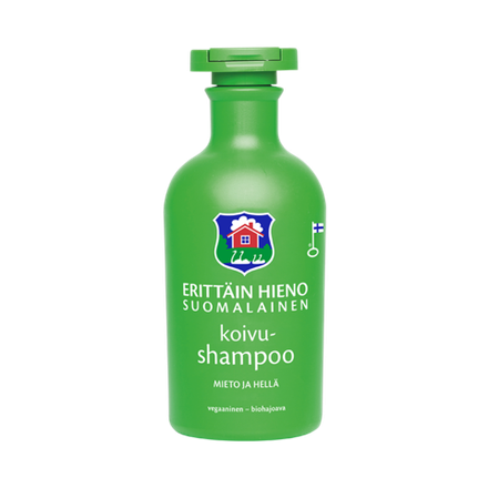 Финский березовый шампунь Orkla Erittain Hieno Koivushampoo - 300 мл., для ежедневного использования