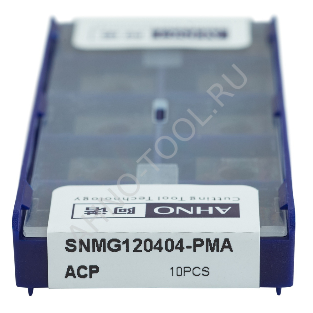 Пластина твердосплавная ISO SNMG120404-PMA ACP20E AHNO по стали, получистовая