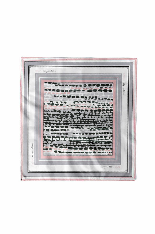 8430 Платок женский (серо-розовый принт)