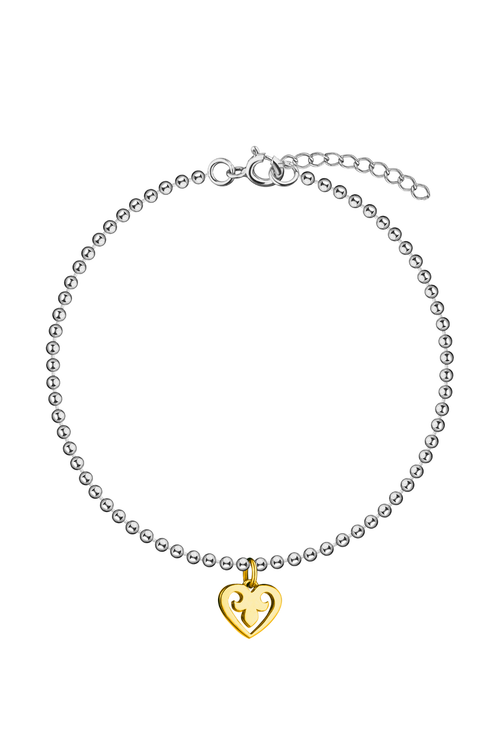 Браслет СЕРДЕЧКО биколор