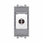 Компьютерная розетка RJ-45 без шторки модульная, кат.6А, "Avanti", "Закаленная сталь", 1 модуль