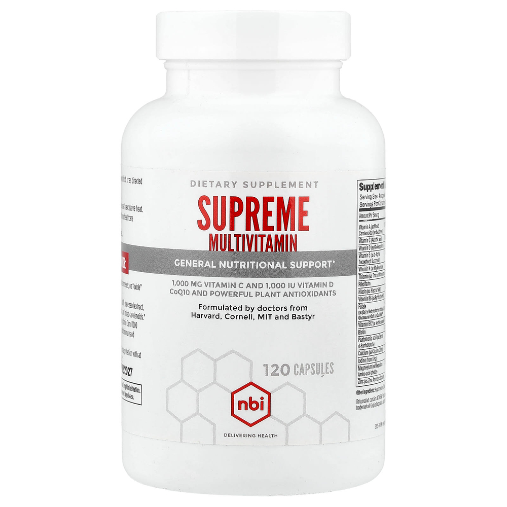 NBI, Supreme, мультивитамины, 120 капсул