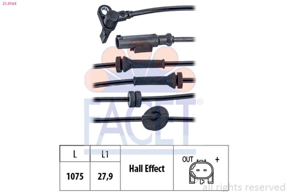 FACET - 210164-FAC - Sensor, wheel speed