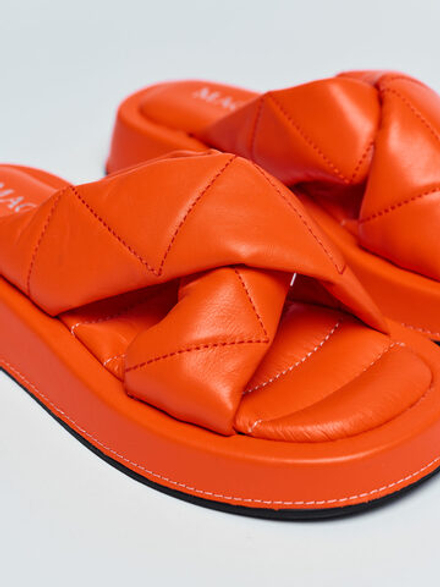 Сандали дутики оранжевые