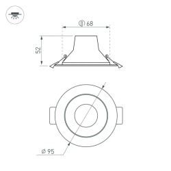 Светильник IM-STORM-R95-6W Day4000-MIX (WH, 80 deg, 230V) (Arlight, IP20 Металл, 3 года) 032430