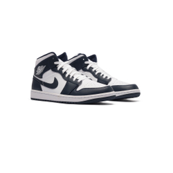 Кроссовки Jordan 1 Mid "White Metallic Gold Obsidian"