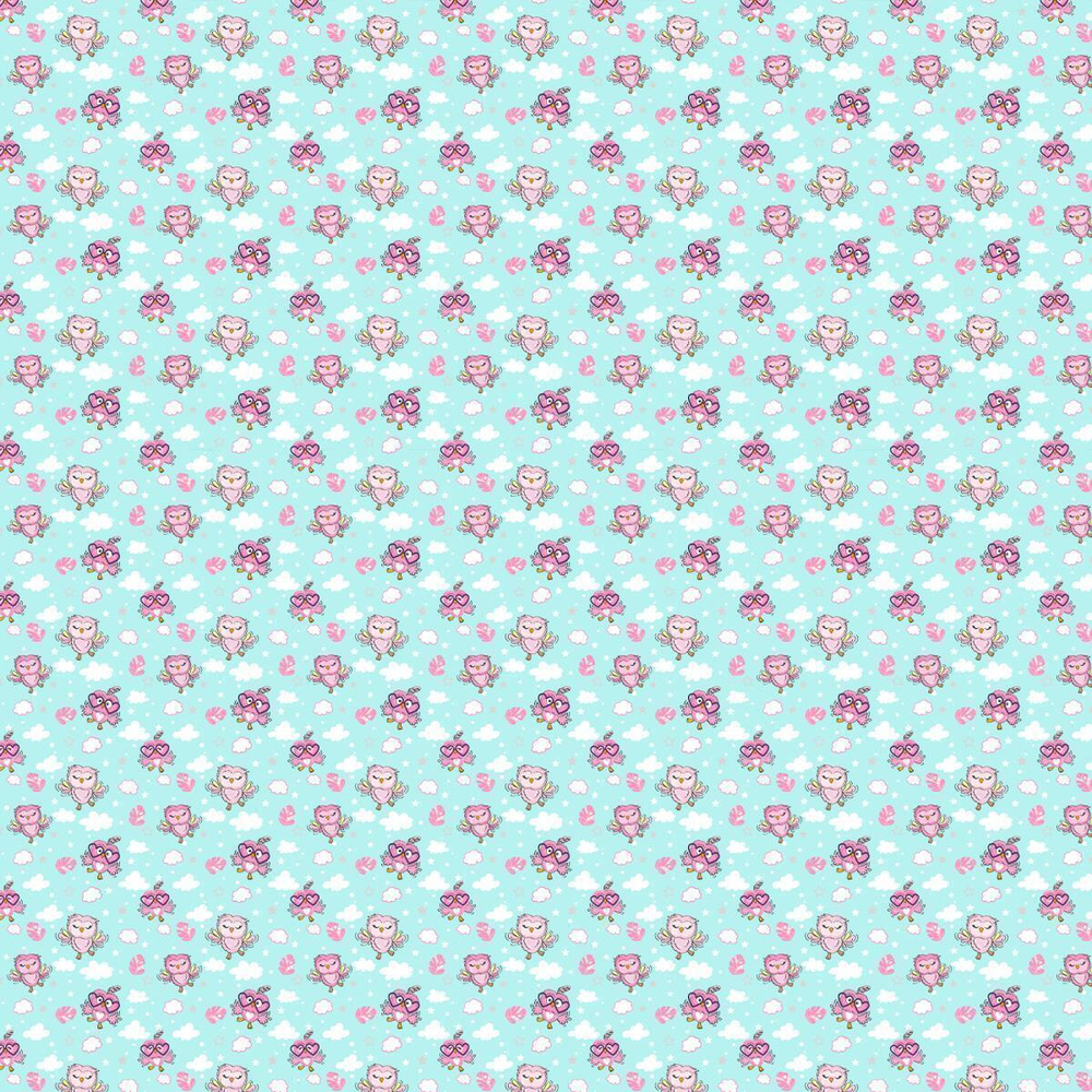 Ткань постельно-плательная Prival Перкаль-13177, 140г/м2, цвет голубой, 1.5х1м