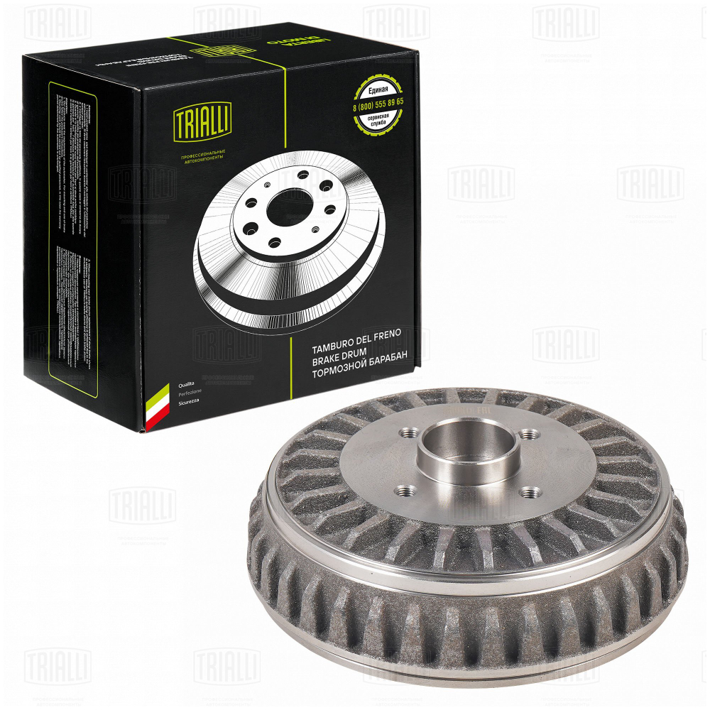 Барабан тормозной Lada Largus 12-, Renault Captur, Logan 07- Nissan Almera 12- (с подш. +ABS) Trialli