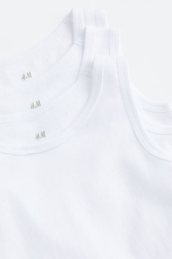 H&M Комплект из 3-х маек, белый