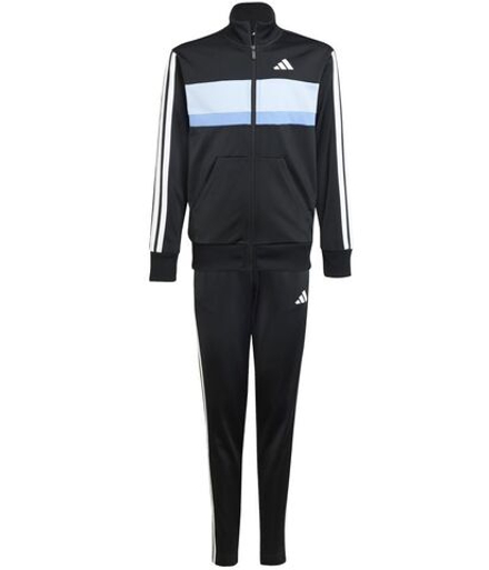 Детский теннисный костюм Adidas Kids 3-Stripes Tiberio - black/glow blue