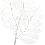 Ветка декоративная «Зимние листья» 85 см, Белый