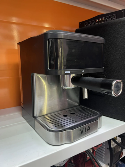 Кофеварка MK868, рожковая, встроенная кофемолка, сенсорное управление, кремовая