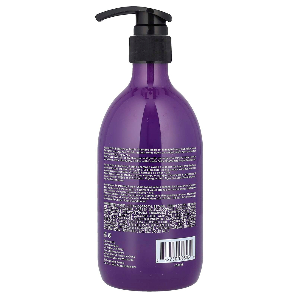 Luseta Beauty, Осветление цвета, фиолетовый шампунь, 16,9 жидких унций (500 мл)