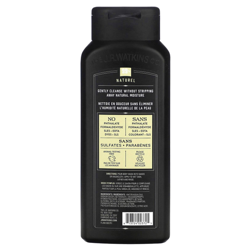 J R Watkins, Гель для душа для мужчин, сандаловое дерево и ваниль, 532 мл (18 жидк. унц.)