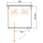 Душевой уголок Cezares Molveno 80x80 MOLVENO-BA2-80/80-C-Cr-IV профиль Хром стекло прозрачное