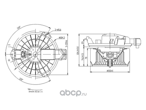 Мотор печки Toyota Camry (07-)/RAV 4 (06-)/Lexus RX 350 (09-) (FEHU)