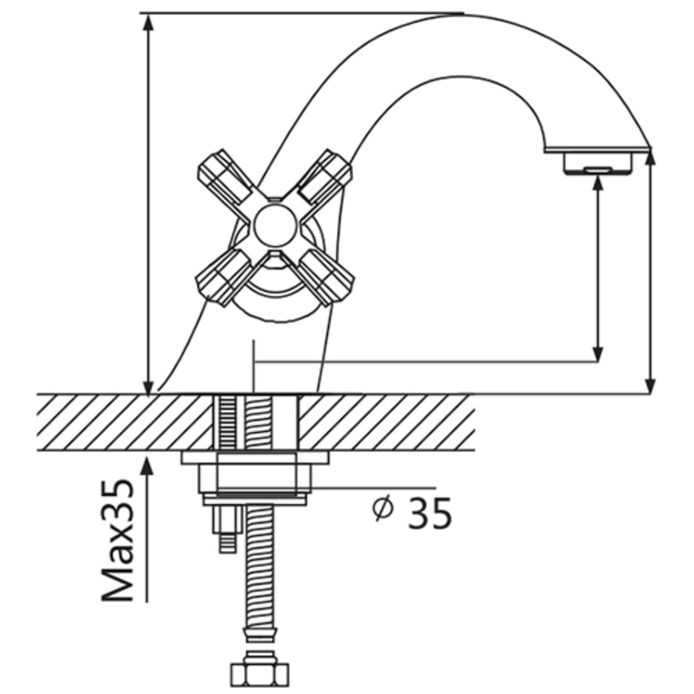 Смеситель для раковины Oute T65 T6501K-1