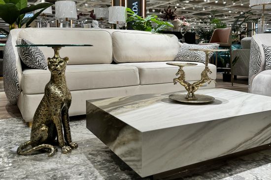 Диван Palazzo 240М трехм. раскладной бежевый/принт Colt002+Ana Beg 240*105*95см