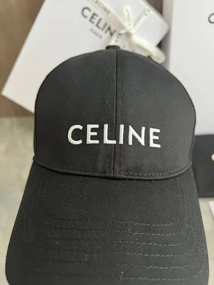 Бейсболка Celine из хлопка, черный