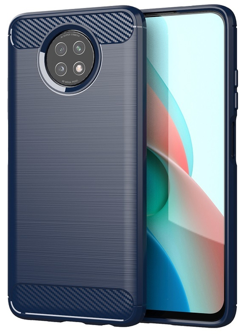Чехол для телефона Xiaomi Redmi Note 9T, серия Carbon, темно-синий цвет от Caseport