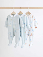 Комбинезон / Cлип для малышей Next K79-503, 3 шт., Голубой, Белый