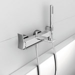 IDEALRAIN Металлический ручной душ типа Stick, цельный металлический корпус, цилиндрический дизайн, с логотипом Ideal Standard