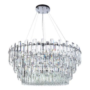 Подвесная хрустальная люстра 18*Е14 3510/02 SP-18 хром Bellatrix Divinare