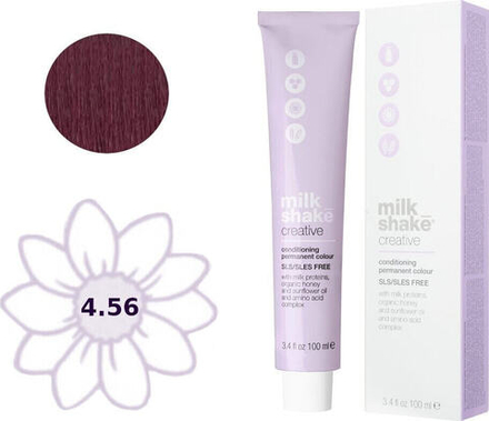 Milk Shake Milk Shake, Creative, SLS/SLES-Free, Permanent Hair Dye, 4.564MR Red Mahogany Medium Brown, 100 ml For Women