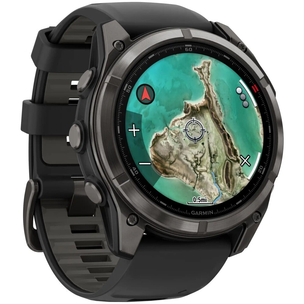 Смарт-часы Garmin fenix 8 Pro MicroLED (51 мм) Sapphire карбоново-серый DLC титан черный/гравийно-серый