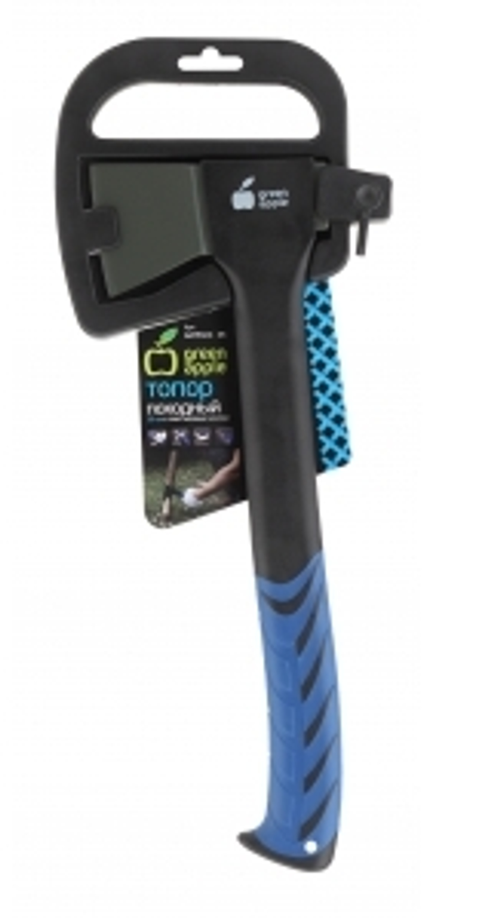 Топор походный с пластиковым чехлом 35 см GREEN APPLE GATP024-35