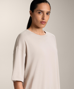 Oysho Футболка из смесового хлопка, серо-коричневый