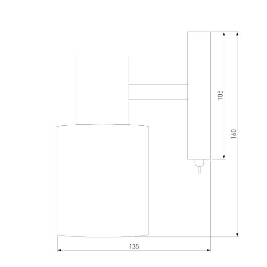 20089/1 / настенный светильник / хром