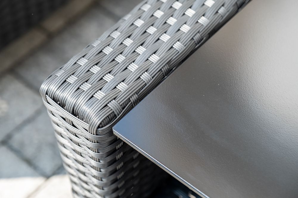 "Вашингтон" лаунж-зона из искусственного ротанга на 4 персоны, цвет черный