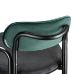 Стул барный Ror, round, велюр, черный/темно-зеленый/черный