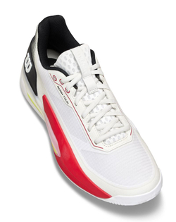 Мужские теннисные кроссовки Wilson Rush Tour 5 Clay - white/black/infrared