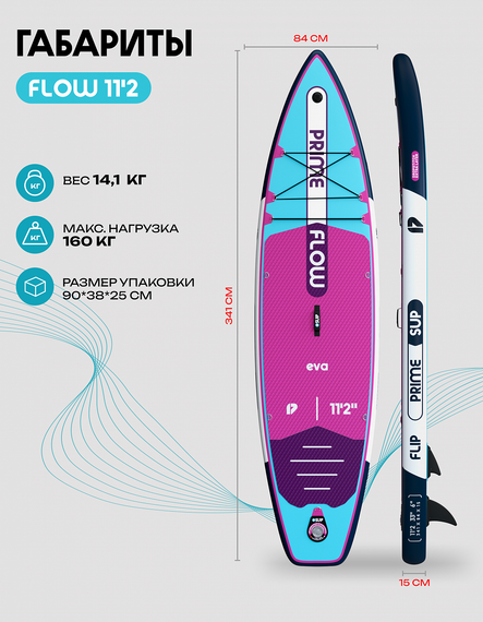 25 SUP PRIME 11&#39;2*32&quot;*6&quot; FLOW light blue