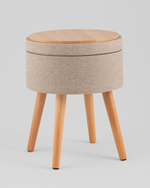 Пуф с ящиком Store Woody рогожка бежевая