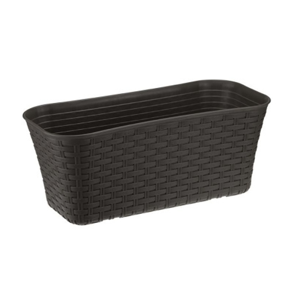 Балконный ящик 40см пластик РОТАНГ бежевый ротанг