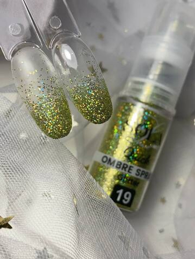 Sola Quick Ombre Dry Spray 19 Glitter - Сухой Спрей-омбре для градиента, 10мл