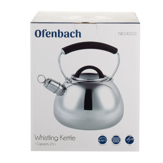 Чайник 2,5 л. из нержавеющей стали со свистком Ofenbach NB 100310