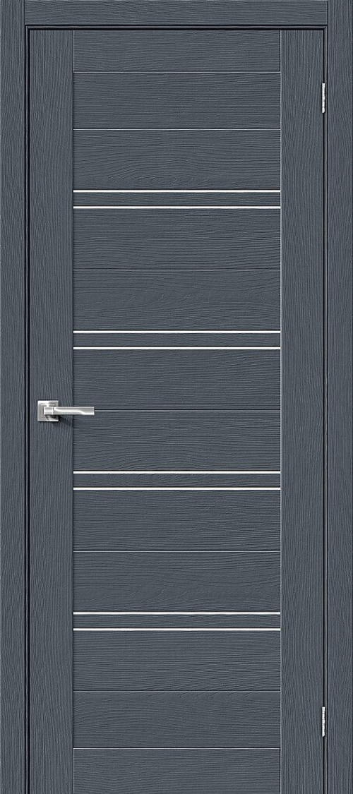 Дверь Браво-28 / Цвет Stormy Wood / Стекло Magic Fog / Двери Браво