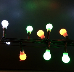 Гирлянда ягодки мультиколор на темном проводе 96 LED Luca Lighting