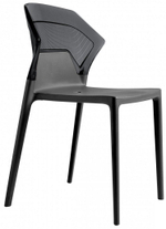 Стул пластиковый Papatya Ego-S, антрацит, дымчатый