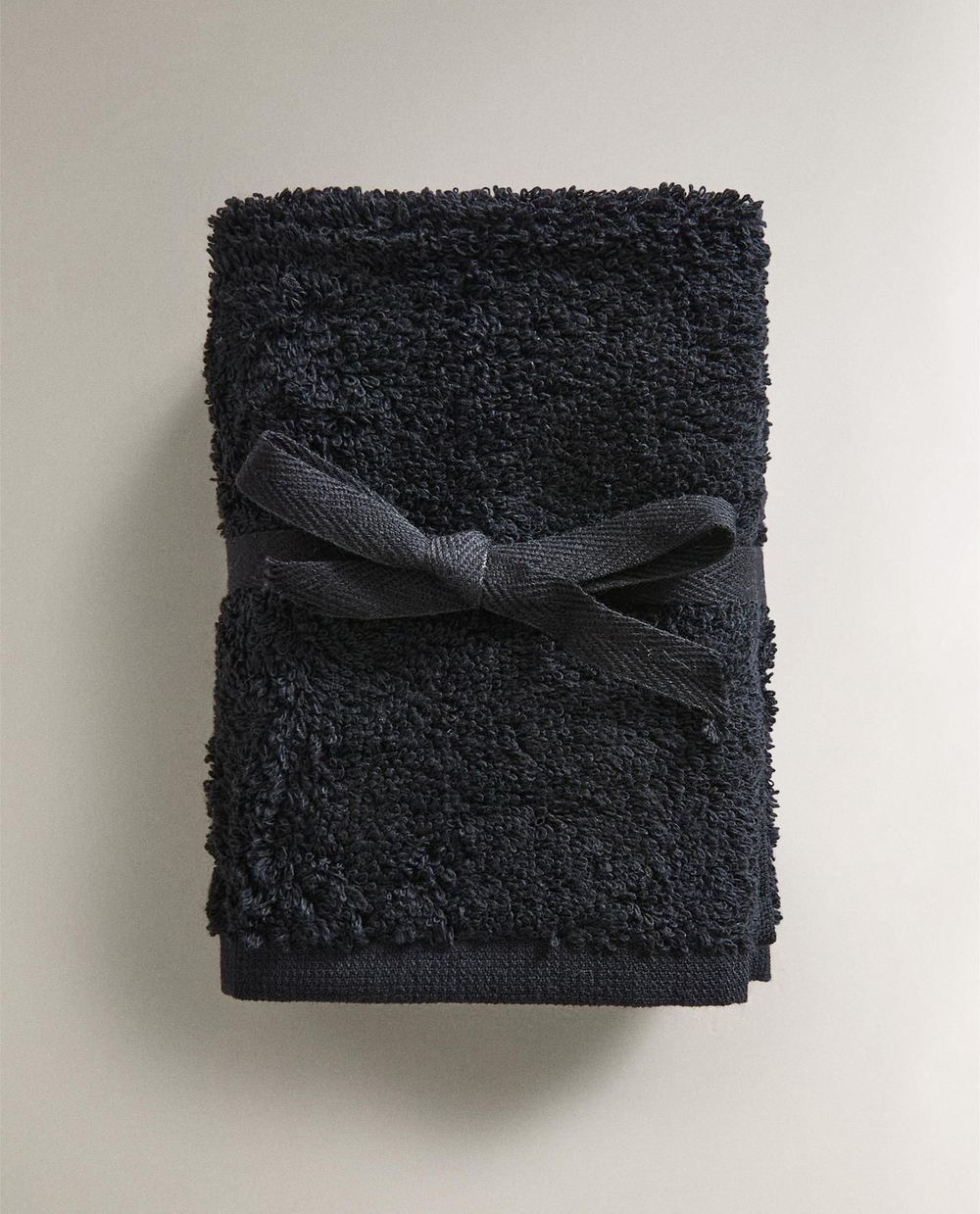 Zara Home - Набор хлопковых полотенец для рук (комплект из 3 предметов)), черный, 30х30 см