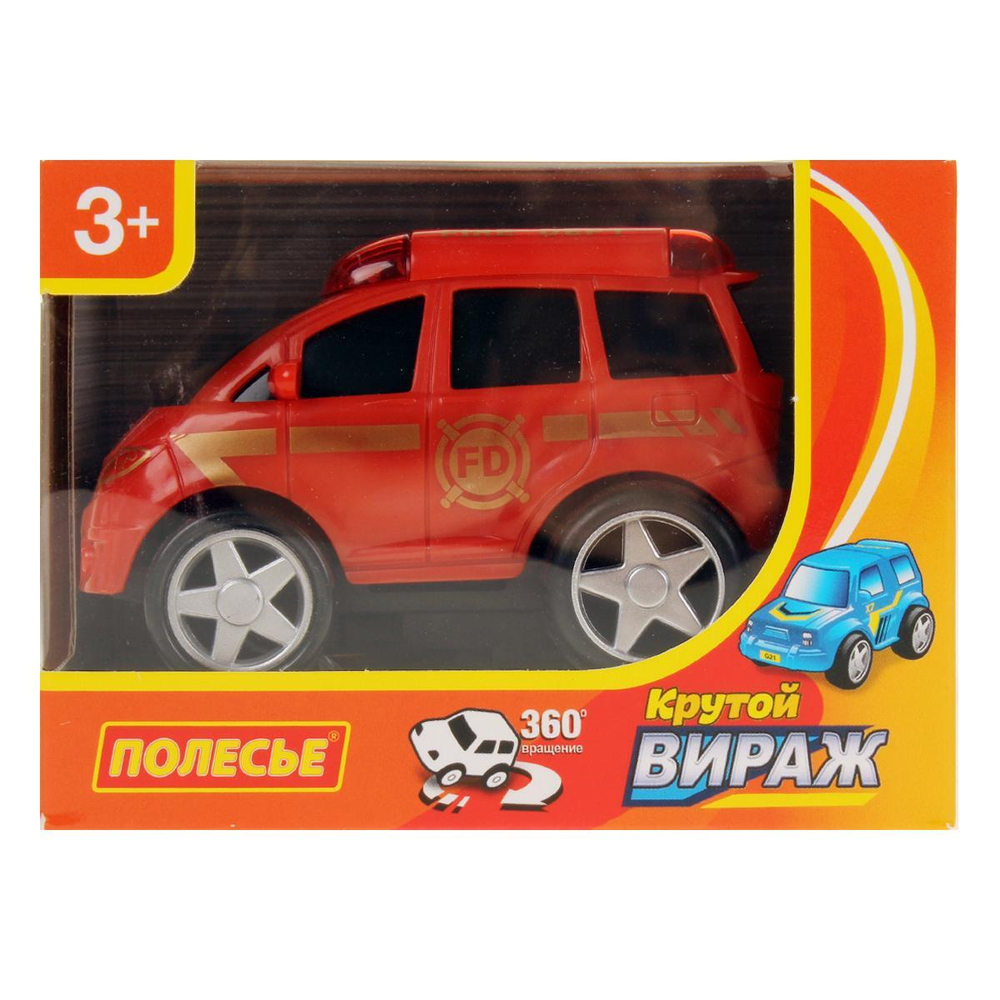 Машина ин. Пожарная "Крутой Вираж" в коробке (Полесье)