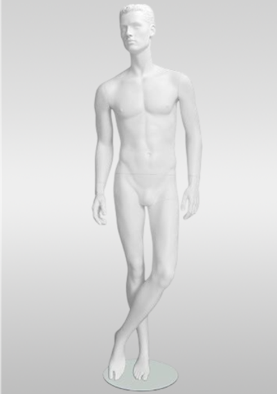 Мужской скульптурный манекен Alex-01M/ Белый матовый